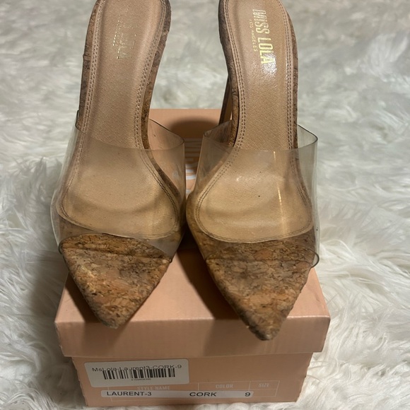 Miss Lola Cork and Transparent Heels - Picture 1 of 1